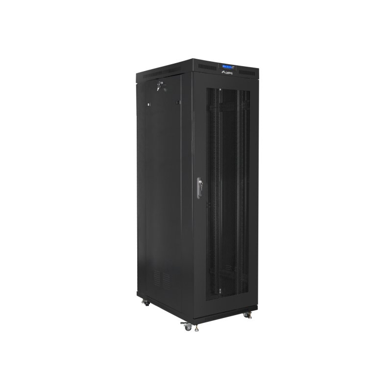 ARMARIO LANBERG RACK 19" 27U 800X1200 PUERTA MESH CON LCD FLAT PACK NEGRO