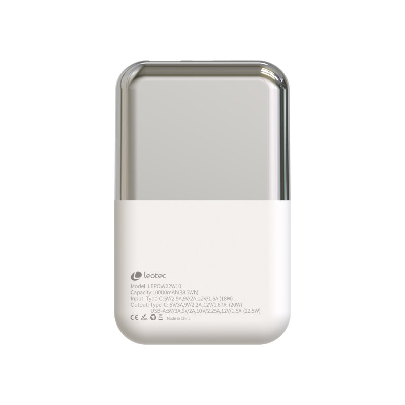 Leotec LEPOW22W10WS power bank Lithium Polymer (LiPo) White