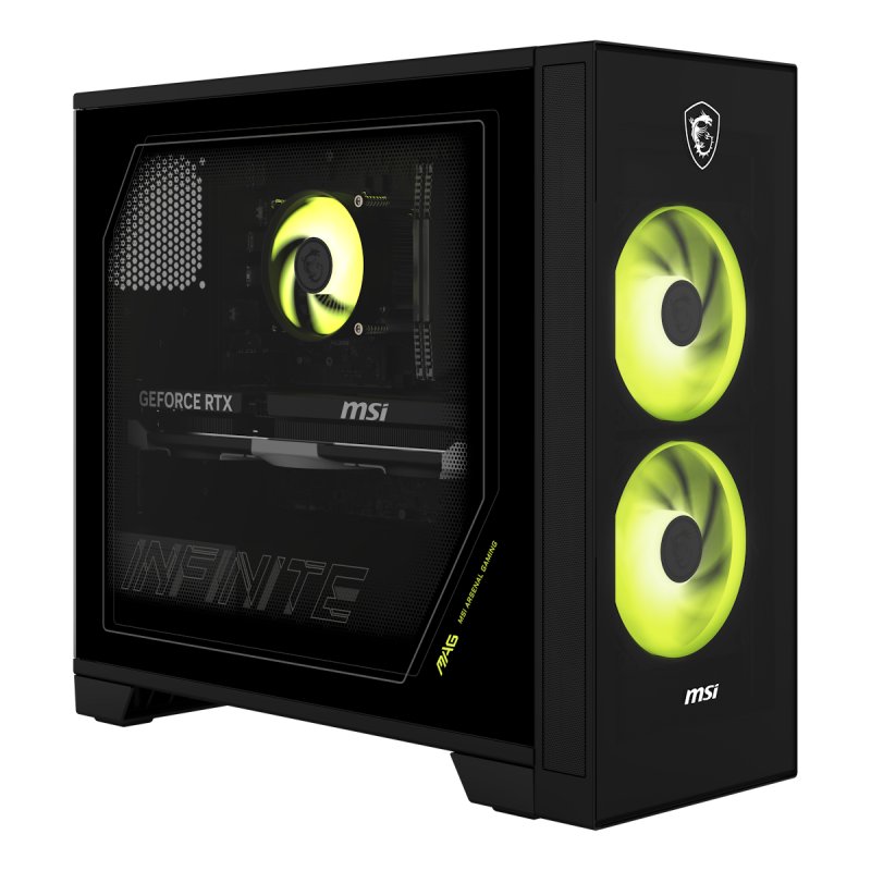 MSI Infinite S AI 2NVM5-006AT Desktop PC Intel Core Ultra 5 225F, 16GB DDR5 RAM, 1TB M.2 SSD, GeForce RTX 5060 Ti,