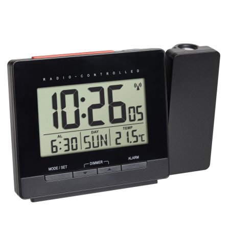 TFA-Dostmann 60.5016.01 réveille-matin Réveil numérique Noir