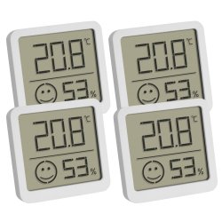 30.5053.02.04 4er Set wei Digitales Thermo Hygrometer