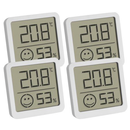 30.5053.02.04 4er Set wei Digitales Thermo Hygrometer