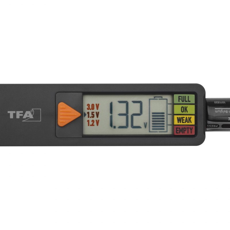 TFA-Dostmann 98.1126.01 battery tester Black