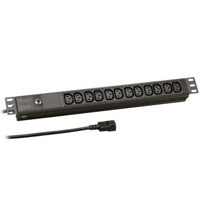 EFB 19" 1HE Steckdosenleiste für USV 12xC13, Zuleitung C14