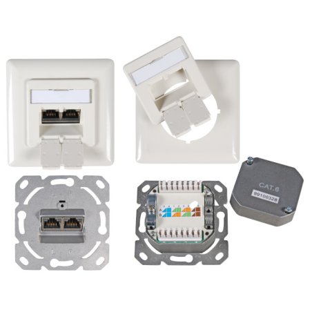 EFB Elektronik ET-25211.2V1 prise de courant 2 x RJ-45 Blanc