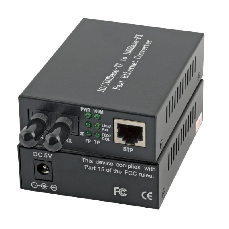 Media Konverter RJ45-STP/ST, 1310nm/2km, Fast Ethernet