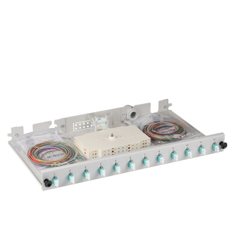 EFB Elektronik B71901L12OM3 fibre optic adapter LC 1 pc(s) Aqua colour, Grey