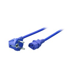 EFB Netzleitung Schutzkontakt 90 - C13 180, blau, 3,0 m, 3 x 1,00 mm