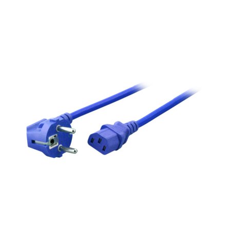 EFB Netzleitung Schutzkontakt 90 - C13 180, blau, 3,0 m, 3 x 1,00 mm