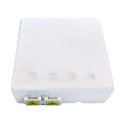 EFB Elektronik FTTH Box for 4 adapters SC-S or LC-D 80x80 with cable guide