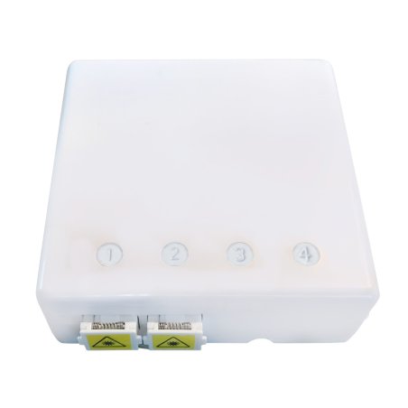 FTTH Box fr 4 Kupplungen SC-S oder LC-D 80x80 mit Kabelfhrung, Schrumpfversion