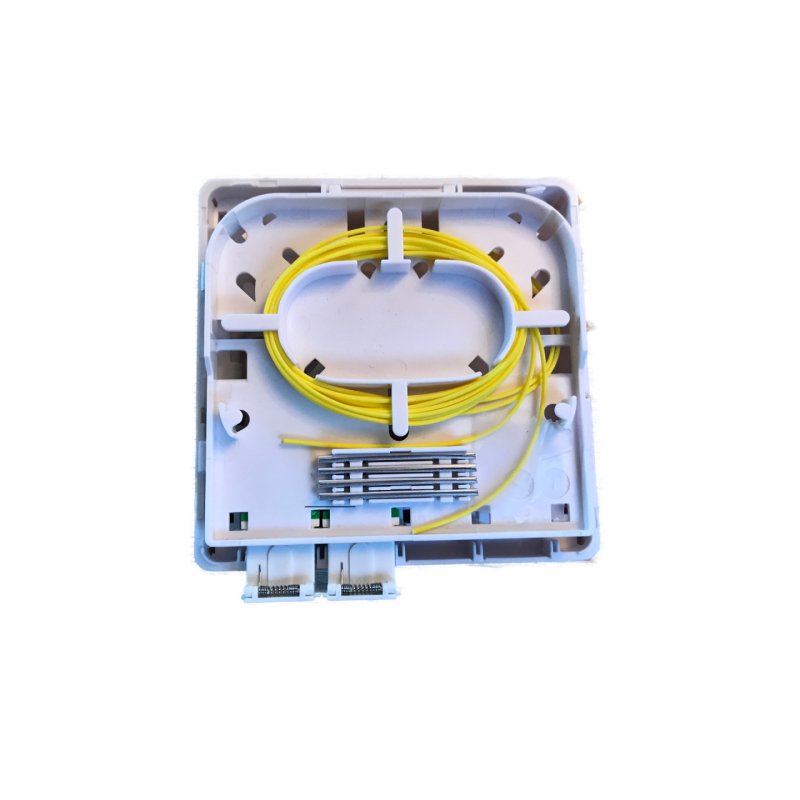 EFB Elektronik FTTH Box for 4 adapters SC-S or LC-D 80x80 with cable guide