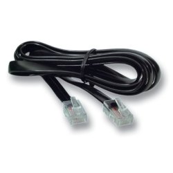 Modularkabel schwarz, 2 x RJ45 (8/8) Stecker, 1:1, 1,0 m