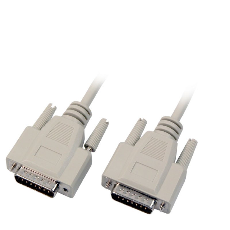 EFB Datenkabel seriell 1:1, 2x DSub 15, St.-St., 5,0m, beige