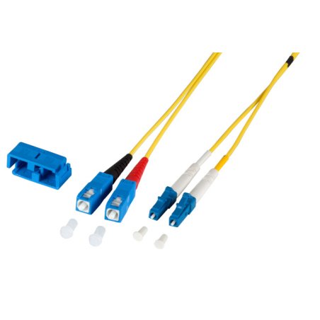 EFB Duplex Patchkabel LC-SC OS2 G652D 0,5m LSZH 2mm gelb