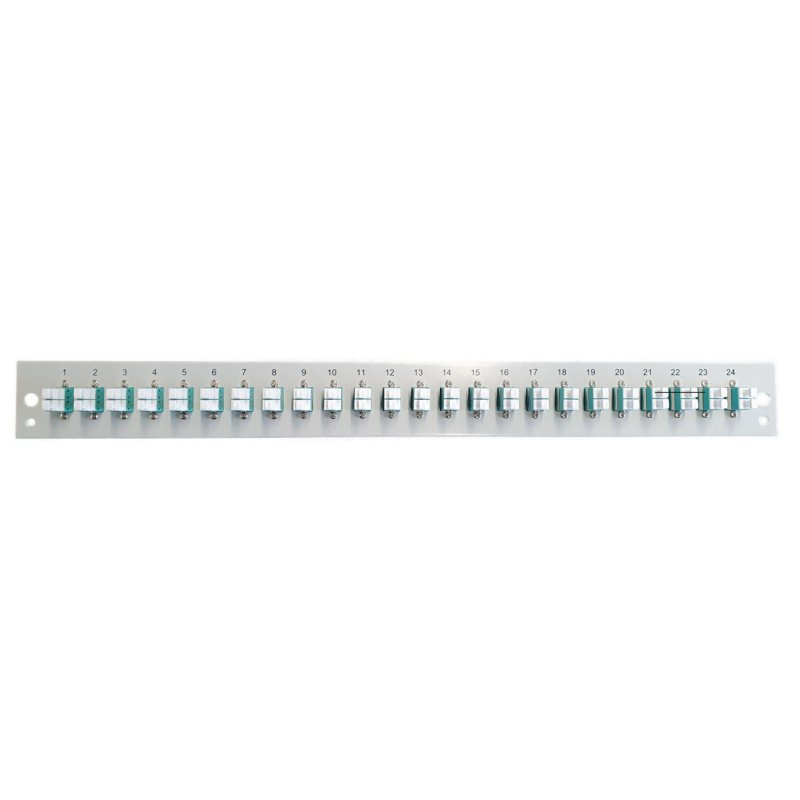 EFB Bestckte Frontblende mit 24 x LC Duplex Kupplung OM3, schwarz