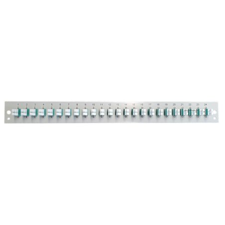 EFB Bestckte Frontblende mit 24 x LC Duplex Kupplung OM3, schwarz