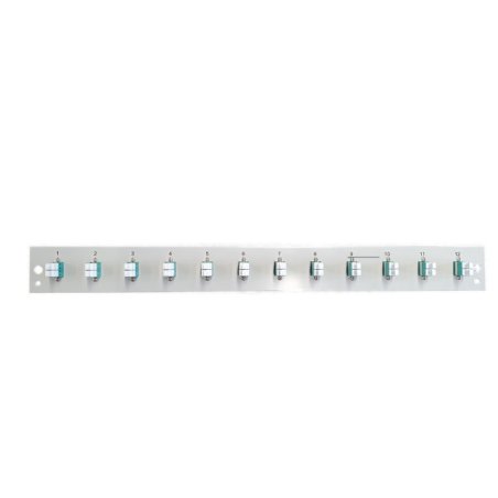 EFB Bestckte Frontblende mit 12 x LC Duplex Kupplung OM3, grau