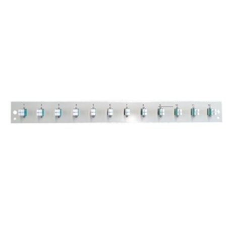 EFB Bestckte Frontblende mit 12 x LC Duplex Kupplung OM3, schwarz