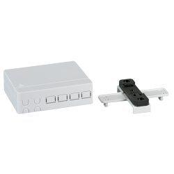 EFB Elektronik FTTH Indoor DIN RAIL Box for 4Fiber, 4Adapter
