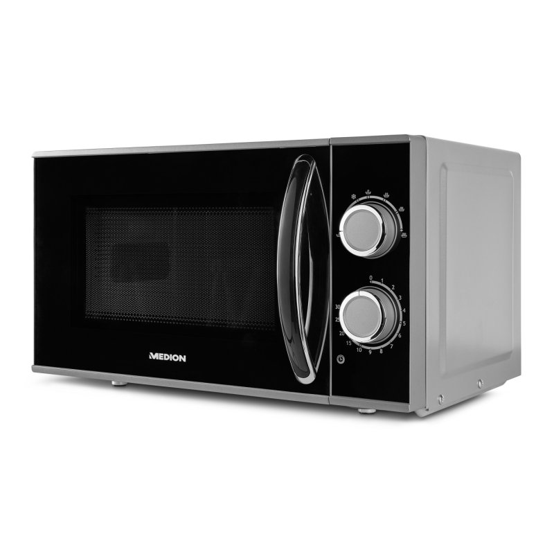 MEDION MD 15644 Black, Stainless steel Solo microwave Countertop 17 L 700 W