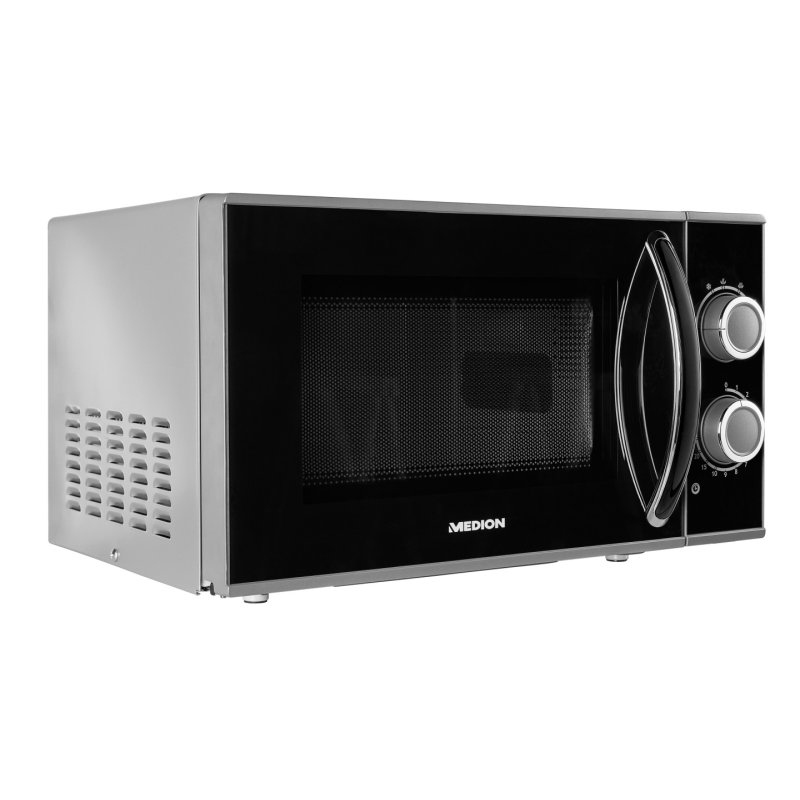 MEDION MD 15644 Black, Stainless steel Solo microwave Countertop 17 L 700 W