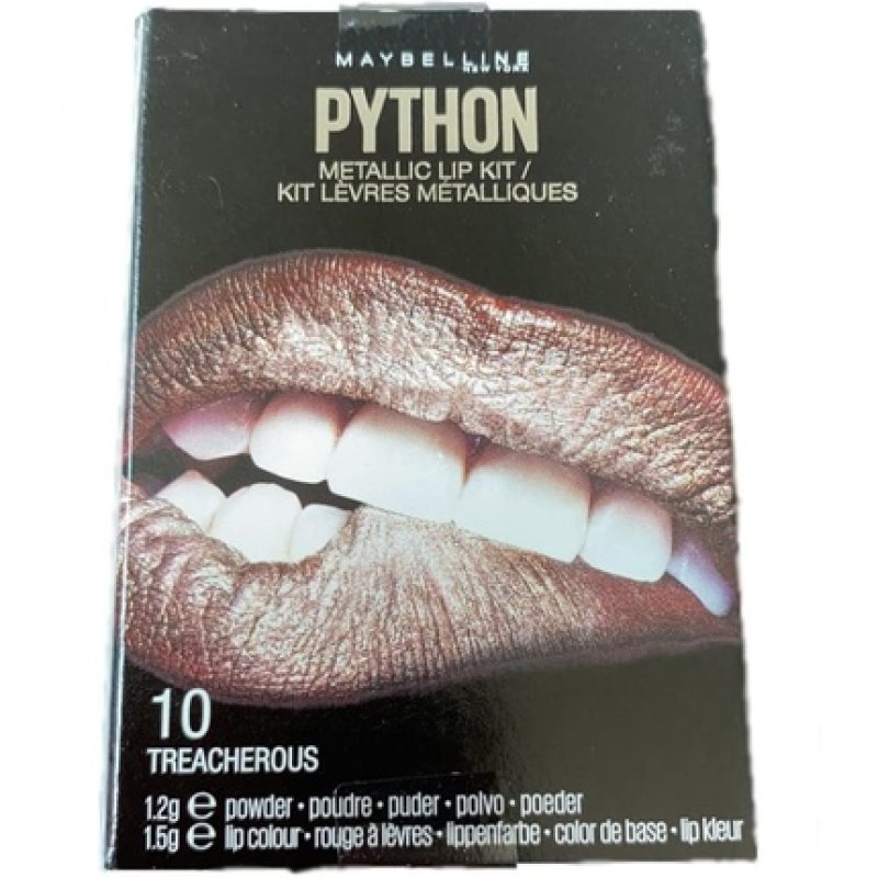 Maybelline Python Metallic Lip Kit Treacherous 10 Make Up Set 1.2g