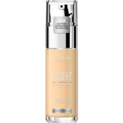 L'Oréal Paris Perfect Match Makeup No. 1.N Ivory Liquid Foundation with Hyaluron and Aloe Vera 30ml