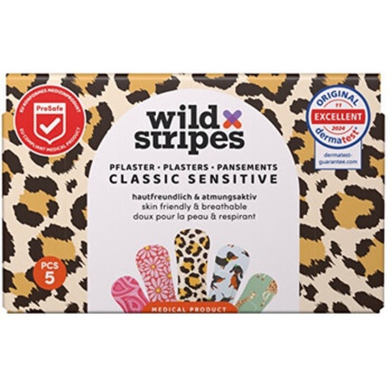 Wild Stripes Classic Sensitive Plasters Pack Of 5