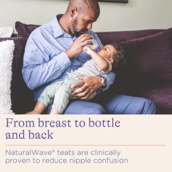 Lansinoh Glass Baby Bottle With Naturalwave Teat Gr. M, 240 Ml