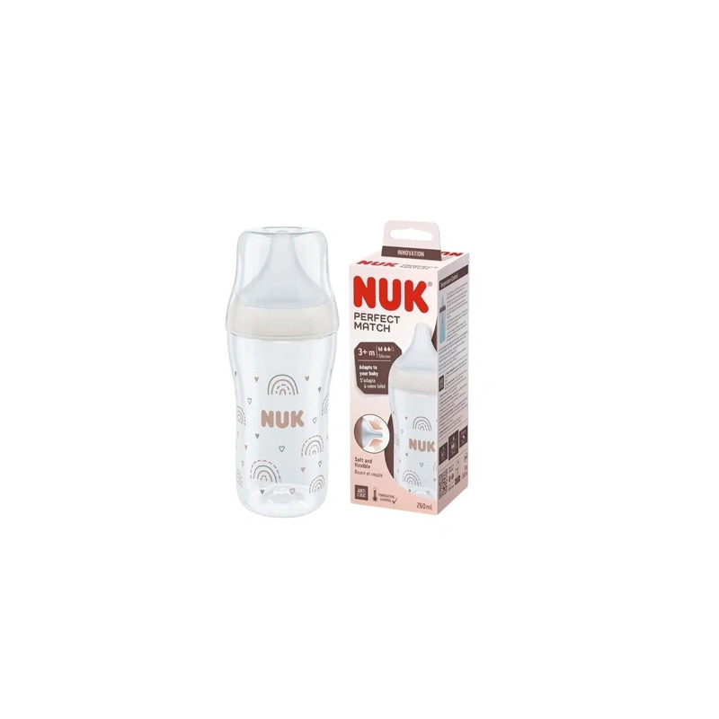 Nuk Perfect Match Bottle White 3 Months 260ml