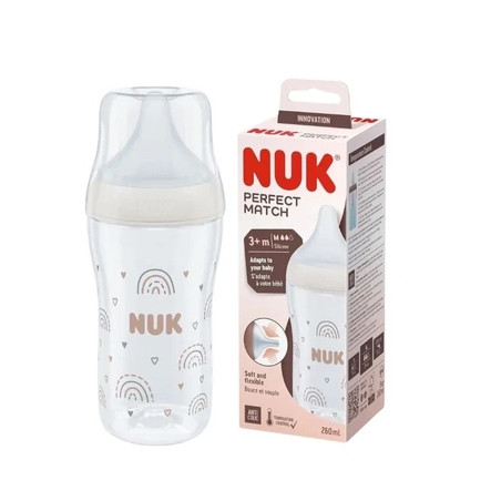 Nuk Perfect Match Bottle White 3 Months 260ml