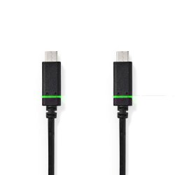 Nedis CCGB64700BK20 câble USB USB 3.2 Gen 1 (3.1 Gen 1) 2 m USB C 5 Gbit/s Noir