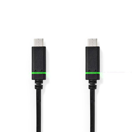 Nedis CCGB64700BK20 câble USB USB 3.2 Gen 1 (3.1 Gen 1) 2 m USB C 5 Gbit/s Noir