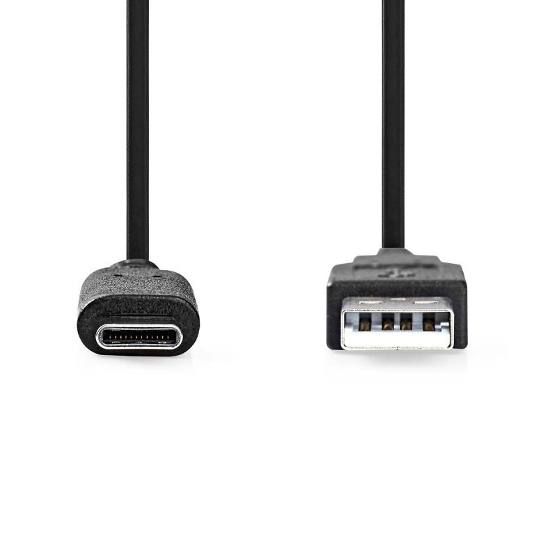 Nedis CCGL61650BK10 câble USB USB 3.2 Gen 2 (3.1 Gen 2) 1 m USB A USB C 10 Gbit/s 60 W Noir