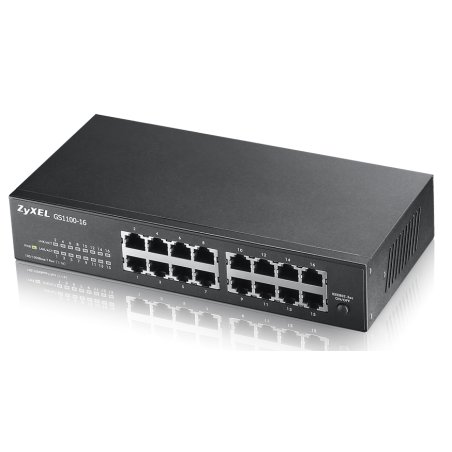 Zyxel GS1100-16 Unmanaged Gigabit Ethernet (10/100/1000) Black