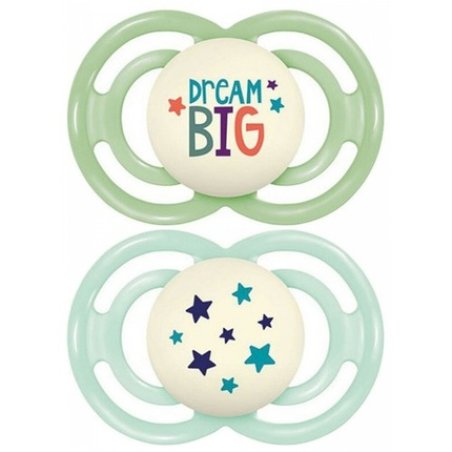 Mam 2 Pacifiers Perfect Nuit Tendance Anatomically Shaped 18 Months and Up