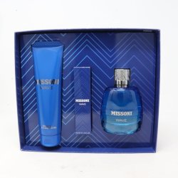 Missoni Wave Pour Homme Eau De Toilette 100ml, Eau De Toillete 10ml, and Shower Gel 150ml