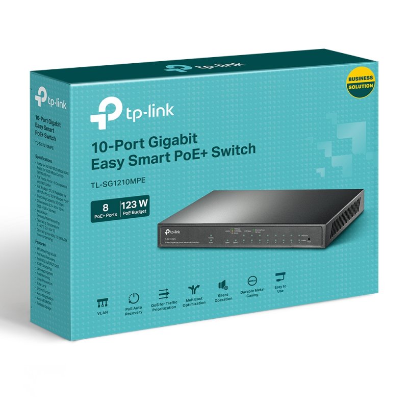 10-PORT GIGABIT EASY SMART SWITCH WITH 8-PORT POE 