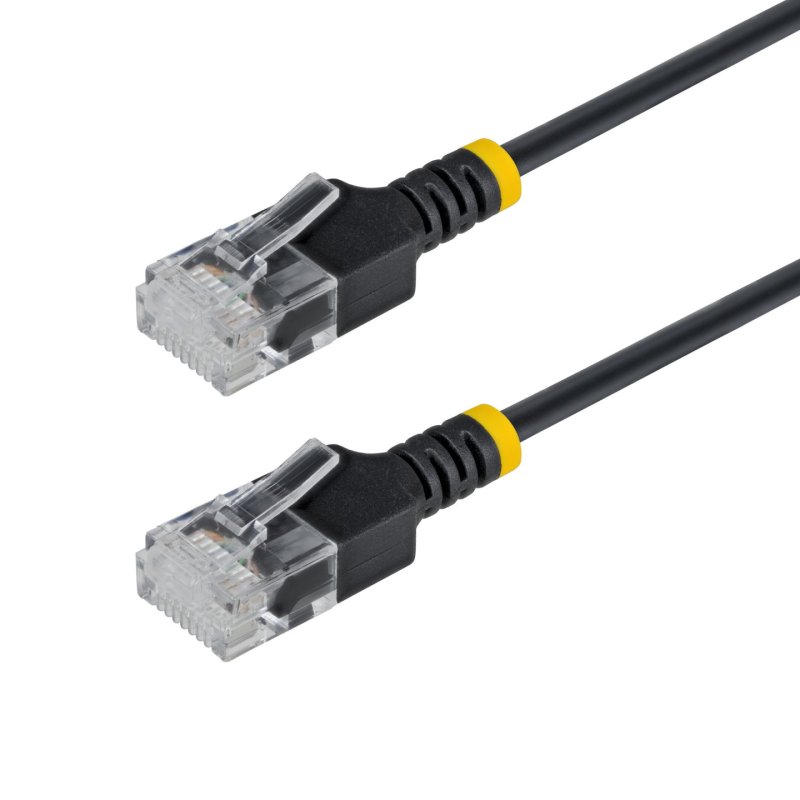 1m Black Ultra Slim CAT6a Cable