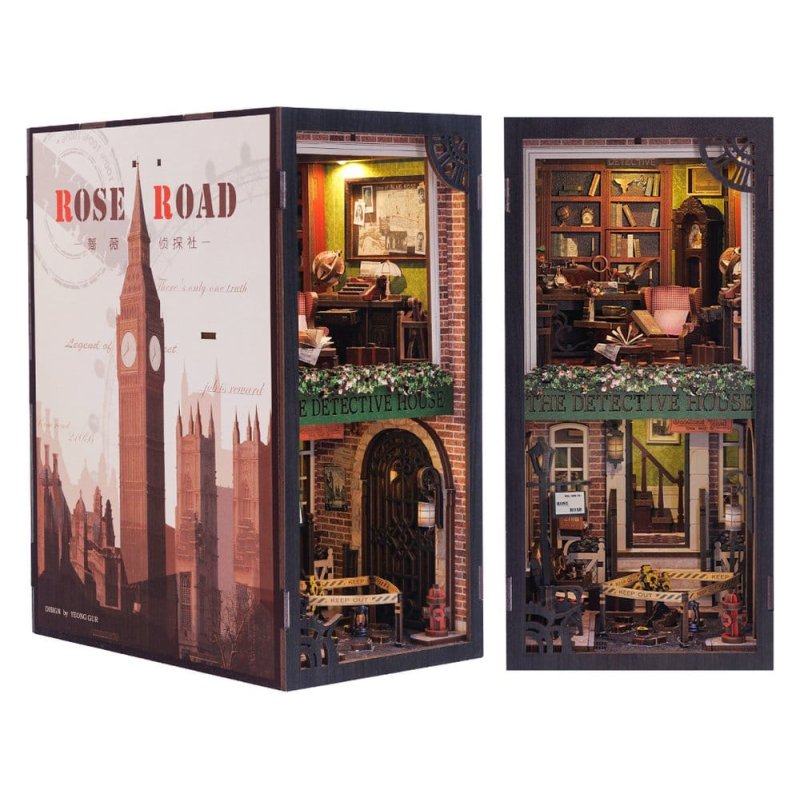 KIT DE DÉCOR MINIATURE - AGENCE DE DÉTECTIVES ROSE
