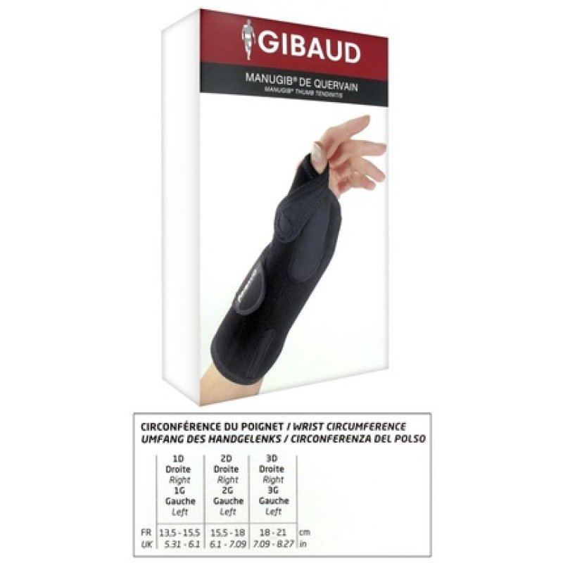 Gibaud Manugib Thumb Tendonitis Support Left Hand 2g