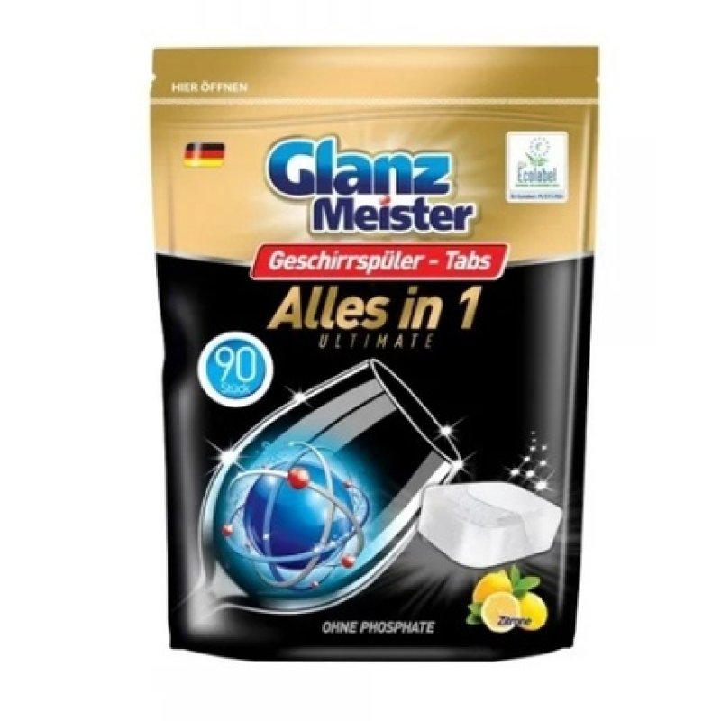 Glanzmeister Allinone Ultimate Dishwasher Tablets 90 Pieces