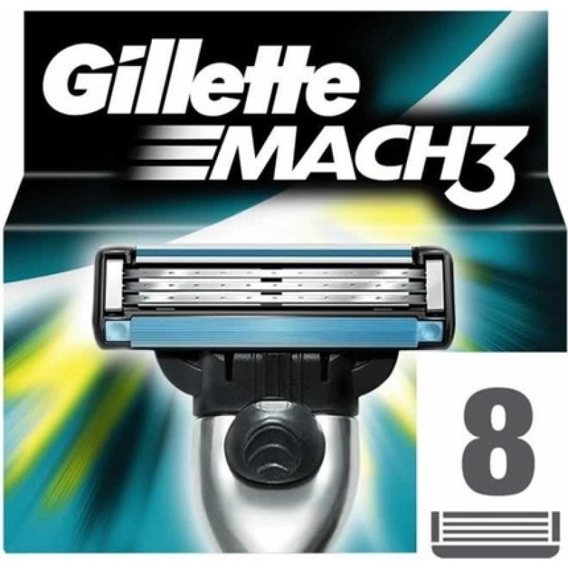 Gillette Mach3 Razor Blades 8 Units