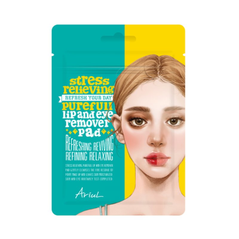 Ariul Stress Relieving Purefull Lip And Eye Remover Pad 10 Pads