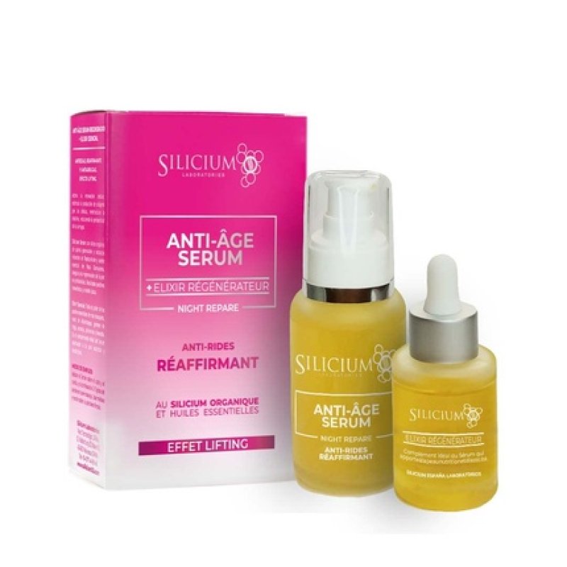 Silicium Antiaging Serum And Essential Elixir Face Treatment With Lifting Effect