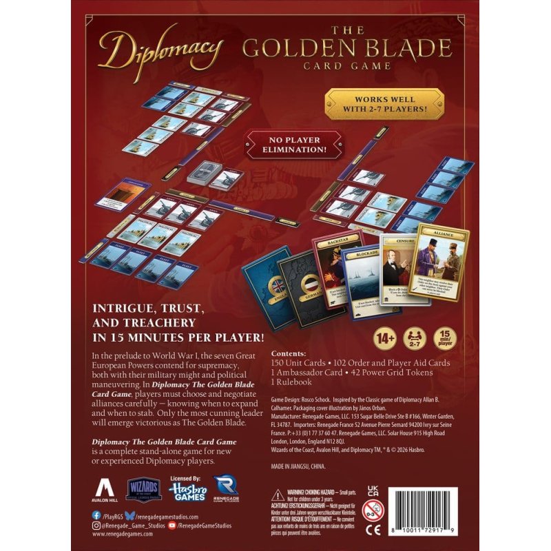 Diplomacy: The Golden Blade card game *Englische Version*