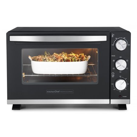 KitchenChef KC.FOUR30-1 four 30 L 1500 W Noir, Acier inoxydable