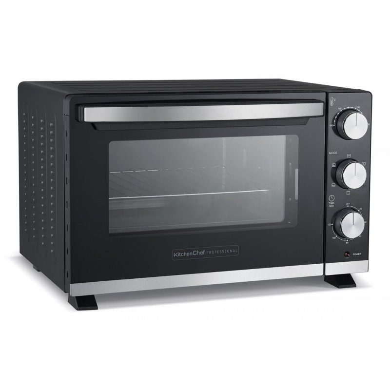 KitchenChef KC.FOUR30-1 four 30 L 1500 W Noir, Acier inoxydable