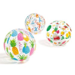 Intex 59040NP ballon de plage 51 cm Vinyl Couleurs assorties, Multicolore, Transparent